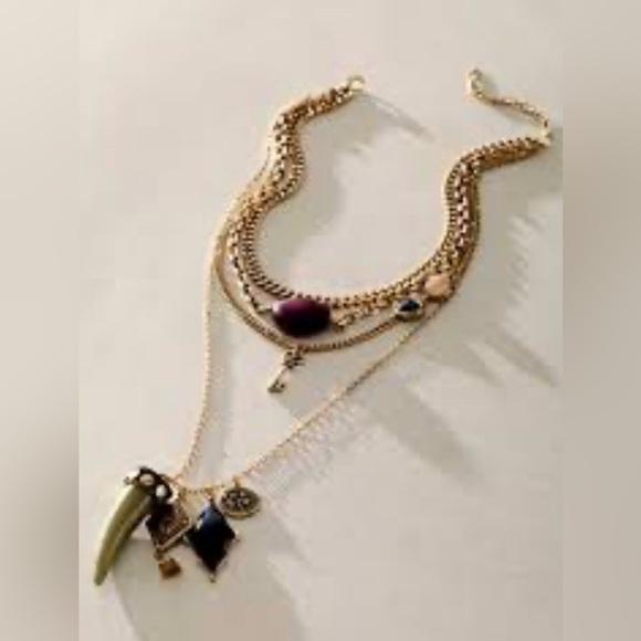 Free People Natural Zella Layer Necklace NWT - Picture 3 of 4